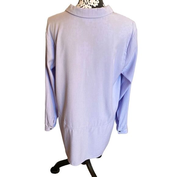 J. Jill Lavender Button Front Tunic Size Medium - Picture 3 of 6